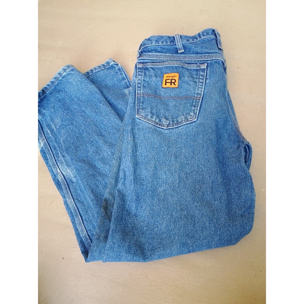 WRANGLER RIGGS Jeans Workwear FR Flame Resistant Men's Denim 34x32 Orange label